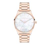 Tamaris Reloj de Mujer - Grande, Deportiva-Elegante Reloj de Pulsera 38mm, Band de Acero Inoxidable, Zirkoniasteine, MOP/Perlmutt, Plata, Rold, Oro Rosa, 3 ATM Wasserdicht