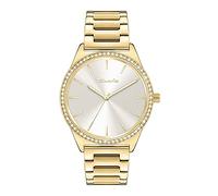Tamaris Reloj de Mujer - Grande, Deportiva-Elegante Reloj de Pulsera 38mm, Band de Acero Inoxidable, Zirkoniasteine, MOP/Perlmutt, Plata, Rold, Oro Rosa, 3 ATM Wasserdicht