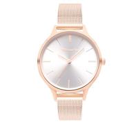 Tamaris Reloj de Mujer - Redondo - Oro Rosa - 34 mm - Elegante Reloj de Mujer de Metal con Movimiento de Cuarzo - Reloj analógico - Resistente al Agua 3 ATM - Resistente a los arañazos