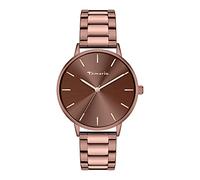 Tamaris Reloj de Mujer - Reloj de Pulsera para Mujer, Redondo, Sencillo, 36 mm, Marrón/Pulsera de eslabones, 36 mm, Marrón/Pulsera de eslabones