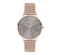 Tamaris Reloj de Mujer - Schlichte, runde Reloj de Pulsera para Mujer 36 mm - Reloj de Pulsera con Acero Inoxidable Meshband en Plata, Gold, Oro Rosa, Negro, Azul, Verde, Violeta UVM, wasserfest