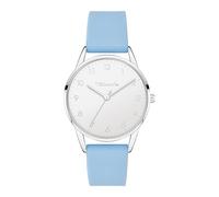 Tamaris Reloj de Pulsera analógico para Mujer con Mecanismo de Cuarzo de Acero Inoxidable, Plata, 35mm, Pulsera Azul