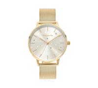 Tamaris Reloj Mujer - Reloj de Pulsera Redondo Simple 36 mm - Reloj con Correa de Malla de Acero Inoxidable en Plateado, Dorado, Oro Rosa, Negro, Azul, Verde, Morado y más, Resistente al Agua