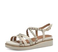 Tamaris Sandale, Sandalias con cuña Mujer, Beige, 39 EU