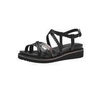 Tamaris Sandale, Sandalias Planas Mujer, Negro, 38 EU