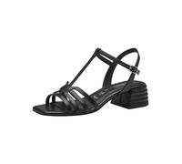 Tamaris Sandalette, Sandalia con talón Mujer, Piel Negra, 36 EU