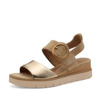 Tamaris Sandalias marrón claro / oro, Talla 37