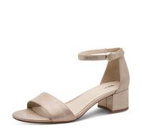 Tamaris Sandalia para mujer 1-28201-42 con tacón, LT Gold Struct, talla 38 EU