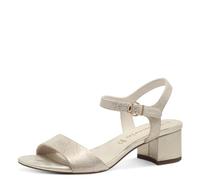 Tamaris Sandalia para mujer 1-28250-42 con tacón, LT Gold Struct, talla 38 EU, Lt Gold Struct, 38 EU