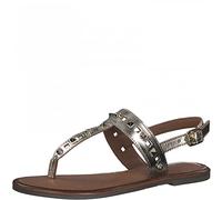 Tamaris Sandalia plana para mujer 1-1-28148-38, dorado, 37 EU