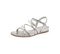 Tamaris Sandalia plana para mujer 1-28103-42, platino, talla 42 EU