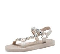 Tamaris Sandalia plana para mujer 1-28269-44, Ivory Glam, 37 EU, Ivory Glam, 37 EU