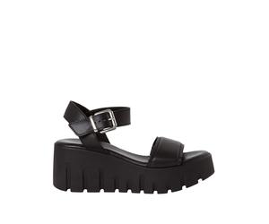 TAMARIS Sandalias chunky de piel con plataforma. Color Negro