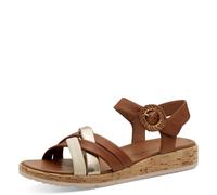 Tamaris Sandalias cómodas para mujer, coñac, 38 EU