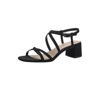 Tamaris Sandalias Con Tacón para Mujer, Textil, Negro, 38 EU