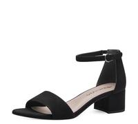 Tamaris Sandalias Con Tacón para Mujer, Textil, Negro, 39 EU