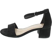 Tamaris Sandalias Con Tacón para Mujer, Textil, Negro, 40 EU