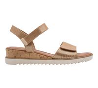 Tamaris Sandalia de cuña para mujer 1-28118-44 Bronce Struct ajustable talla 37 EU