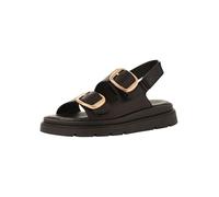 Tamaris Sandalias de cuña cómodas para mujer, Negro, 39 EU