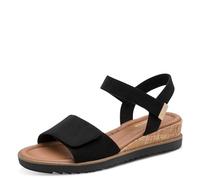 Tamaris Sandalias de cuña para mujer 1-28118-44, color negro, talla 37 EU, Negro, 37 EU