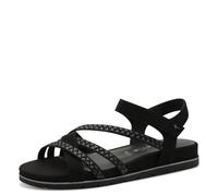Tamaris Sandalias de cuña para mujer 1-28152-44, color negro, talla 39 EU, Negro, 39 EU