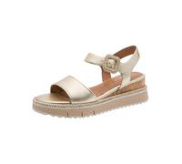 Tamaris Sandalias de cuña para mujer 1-28247-46, oro claro, talla 38 EU