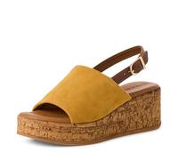 Tamaris Sandalias de cuña para mujer 1-28393-42, color amarillo, talla 39 EU, amarillo, 39 EU