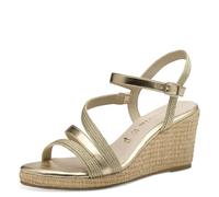 Tamaris Sandalias de cuña para Mujer, metálico, 37 EU