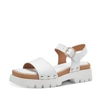 Tamaris Mujer 1-28230-42, Sandalias Planas, Piel Blanca, 39 EU
