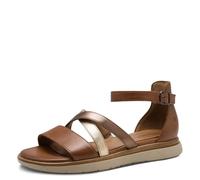 Tamaris Sandalias de Mujer Comfort Planas con Cierre de talón Cerrado, Nut Comb, 37 EU