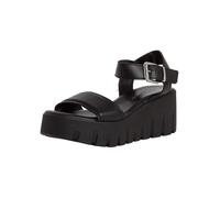 TAMARIS Sandalias chunky de piel con plataforma. Color Negro
