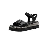 Tamaris Damen 1-28723-44, Sandalias con cuña Mujer, Black, 42 EU