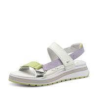 Tamaris Sandalias para mujer, sandalias para mujer, plantilla intercambiable, forro cómodo, Gris Lt Grey Comb, 40 EU