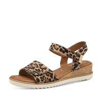 Tamaris Sandalias para mujer veganas cómodas, leopardo, 37 EU