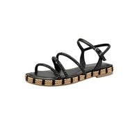 Tamaris Sandalias planas para mujer 1-28114-44, color negro, talla 39 EU, Negro, 39 EU