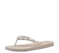 Tamaris Sandalias planas para mujer, beige, 39 EU