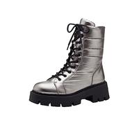 Tamaris Schnürstiefel, Botas Cortas al Tobillo Mujer, Gris Peltre, 39 EU