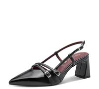 Tamaris Señoras Sling Flat, Negro, 37 EU