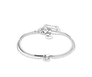 Tamaris Set Pulsera TS-0037-BB Plata, 21, Acero inoxidable, Piedra de cristal.