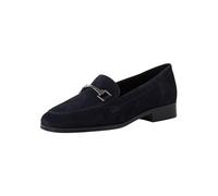 Tamaris Mocasines de Tacón Cuadrado para Mujer, de Piel, Cómodos, Azul Marino, 39 EU