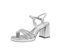 Tamaris Women's 1-28355-44 Sandal, Silver Glam, 37 EU