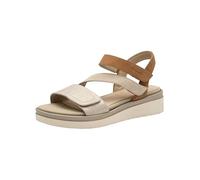 Tamaris Comfort Damen Keilsandale Multiadjustable, Sandalias con cuña Mujer, Beige Comb, 37 EU