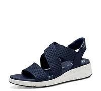 Tamaris Women's Comfort Damen Keilsandale Tc Vegan Wedge Sandal, azul marino, 38 EU
