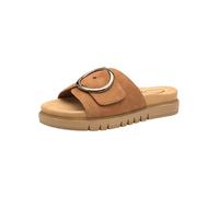 Tamaris Women's Comfort Damen Pantoletten Aus Leder Elegant Sandal, Cognac Suede, 6 UK