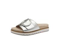 Tamaris Women's Comfort Damen Pantoletten Aus Leder Elegant Sandal, Silver, 41 EU