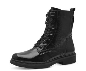 Tamaris Women's Comfort Lace Boot Flat 8-85107-43 Fashion, Black Black Varnish, 42 EU