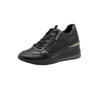 Tamaris Zapatillas 23703-41 con cuña, cremalleras y cordones Mujer 40 Negro