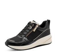 Tamaris Zapatillas Bajas para Mujer 1-23754-45, Color Negro/Dorado, 39 EU, Negro y Dorado., 39 EU