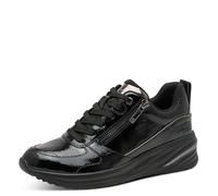 Tamaris Damen Sneaker Low 1-23754-45, Zapatillas Mujer, Patente Negra, 38 EU