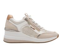 TAMARIS Zapatillas con cuña y cremallera. Color beige
